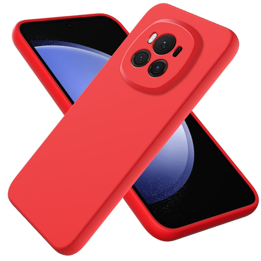 For Honor Magic6 Solid Color Liquid Silicone Dropproof Full Coverage Phone Case(Red) - Honor Cases by buy2fix | Online Shopping UK | buy2fix