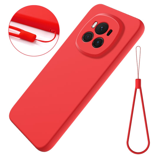 For Honor Magic6 Solid Color Liquid Silicone Dropproof Full Coverage Phone Case(Red) - Honor Cases by buy2fix | Online Shopping UK | buy2fix