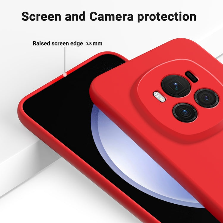 For Honor Magic6 Solid Color Liquid Silicone Dropproof Full Coverage Phone Case(Red) - Honor Cases by buy2fix | Online Shopping UK | buy2fix