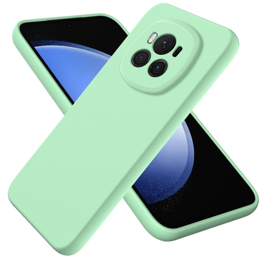 For Honor Magic6 Solid Color Liquid Silicone Dropproof Full Coverage Phone Case(Green) - Honor Cases by buy2fix | Online Shopping UK | buy2fix