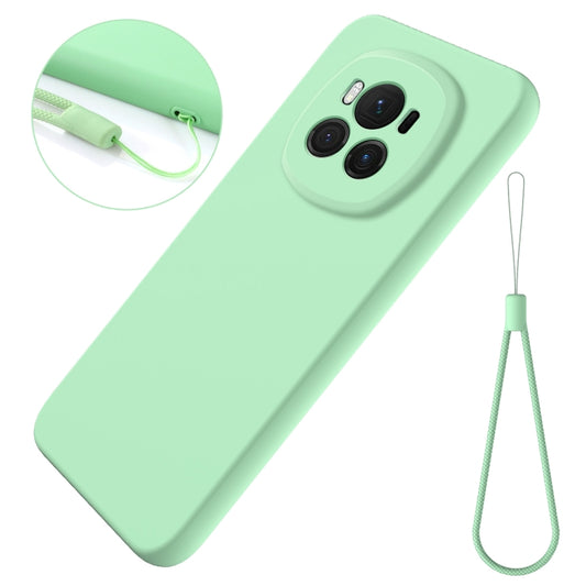 For Honor Magic6 Solid Color Liquid Silicone Dropproof Full Coverage Phone Case(Green) - Honor Cases by buy2fix | Online Shopping UK | buy2fix