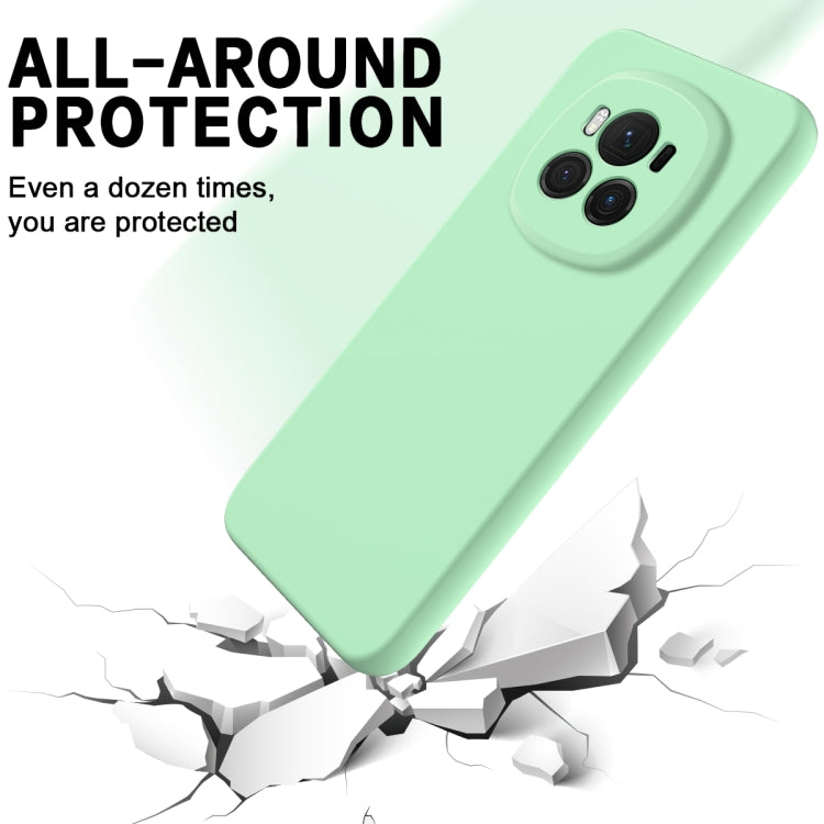 For Honor Magic6 Solid Color Liquid Silicone Dropproof Full Coverage Phone Case(Green) - Honor Cases by buy2fix | Online Shopping UK | buy2fix