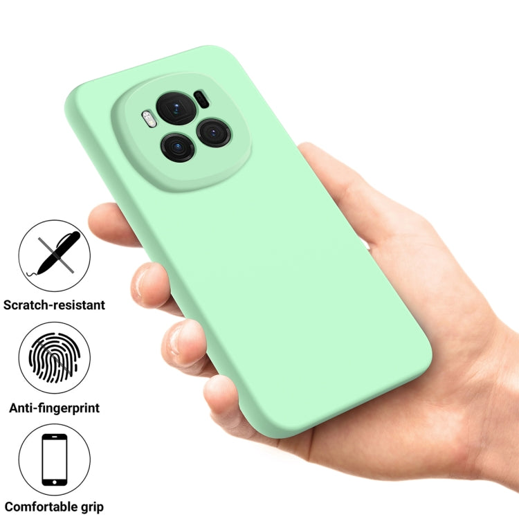 For Honor Magic6 Solid Color Liquid Silicone Dropproof Full Coverage Phone Case(Green) - Honor Cases by buy2fix | Online Shopping UK | buy2fix