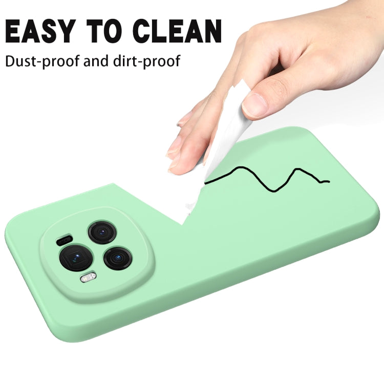 For Honor Magic6 Solid Color Liquid Silicone Dropproof Full Coverage Phone Case(Green) - Honor Cases by buy2fix | Online Shopping UK | buy2fix