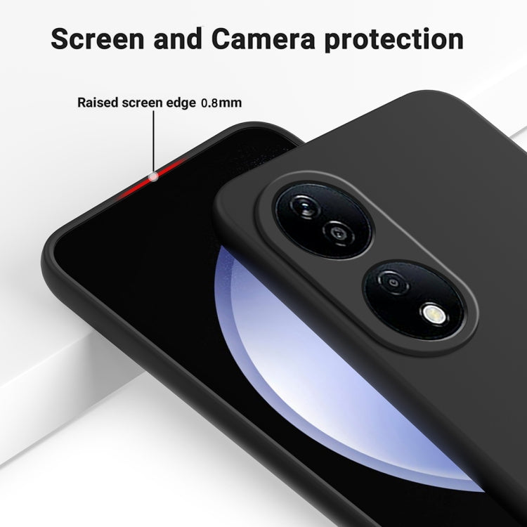 For Honor 90 Smart Solid Color Liquid Silicone Dropproof Full Coverage Phone Case(Black) - Honor Cases by buy2fix | Online Shopping UK | buy2fix