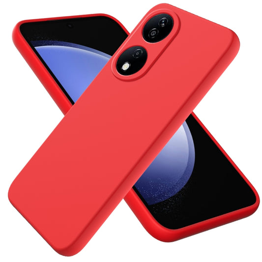 For Honor 90 Smart Solid Color Liquid Silicone Dropproof Full Coverage Phone Case(Red) - Honor Cases by buy2fix | Online Shopping UK | buy2fix