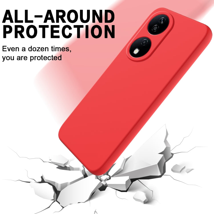 For Honor 90 Smart Solid Color Liquid Silicone Dropproof Full Coverage Phone Case(Red) - Honor Cases by buy2fix | Online Shopping UK | buy2fix