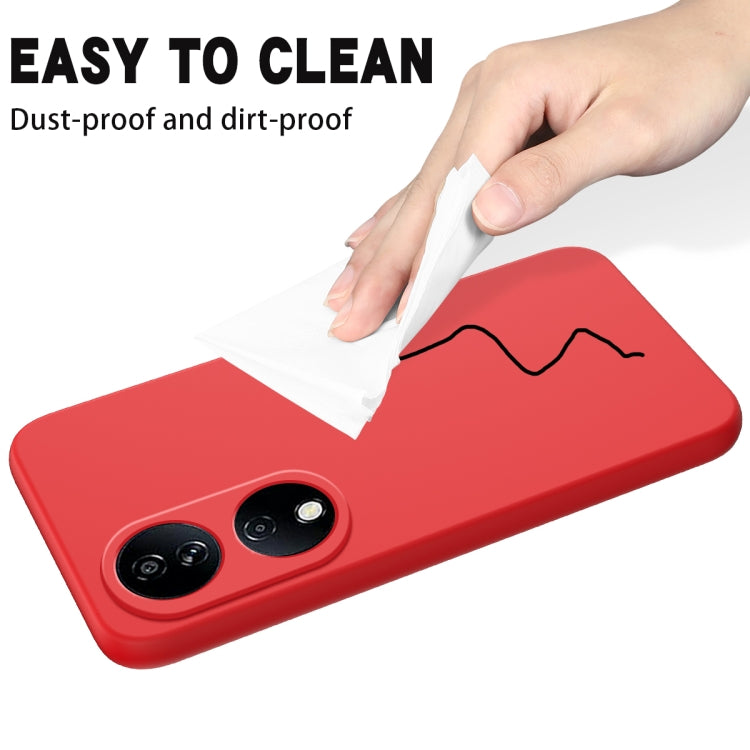 For Honor 90 Smart Solid Color Liquid Silicone Dropproof Full Coverage Phone Case(Red) - Honor Cases by buy2fix | Online Shopping UK | buy2fix