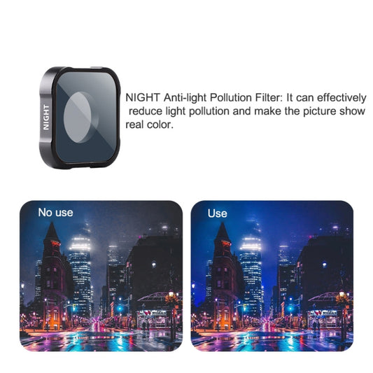 NIGHT Filter Action Camera Lens Filter For GoPro Hero11 Black / Hero11 Black mini / HERO10 Black / HERO9 Black by buy2fix