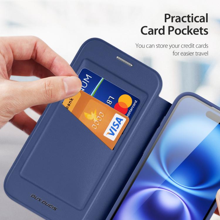 For iPhone 17 DUX DUCIS Skin X Pro Series Magsafe PC + TPU Phone Leather Case(Blue) - iPhone 17 Cases by DUX DUCIS | Online Shopping UK | buy2fix