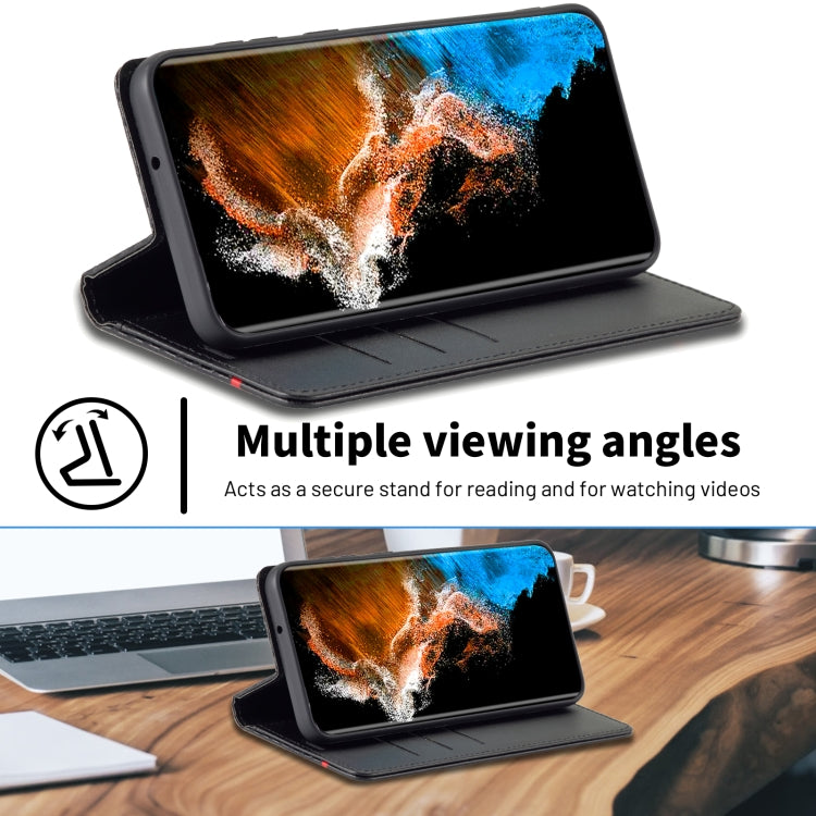 For Samsung Galaxy S24 5G LC.IMEEKE Carbon Fiber Leather Phone Case(Vertical Black) by LC.IMEEKE