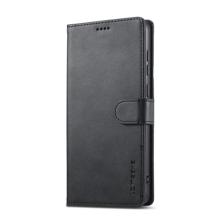 For Samsung Galaxy A05 LC.IMEEKE Calf Texture Leather Phone Case(Black) - Galaxy S23 FE 5G Cases by LC.IMEEKE | Online Shopping UK | buy2fix
