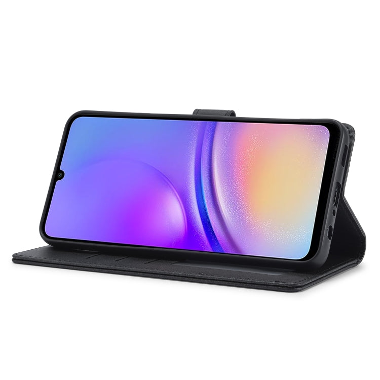 For Samsung Galaxy A05 LC.IMEEKE Calf Texture Leather Phone Case(Black) - Galaxy S23 FE 5G Cases by LC.IMEEKE | Online Shopping UK | buy2fix