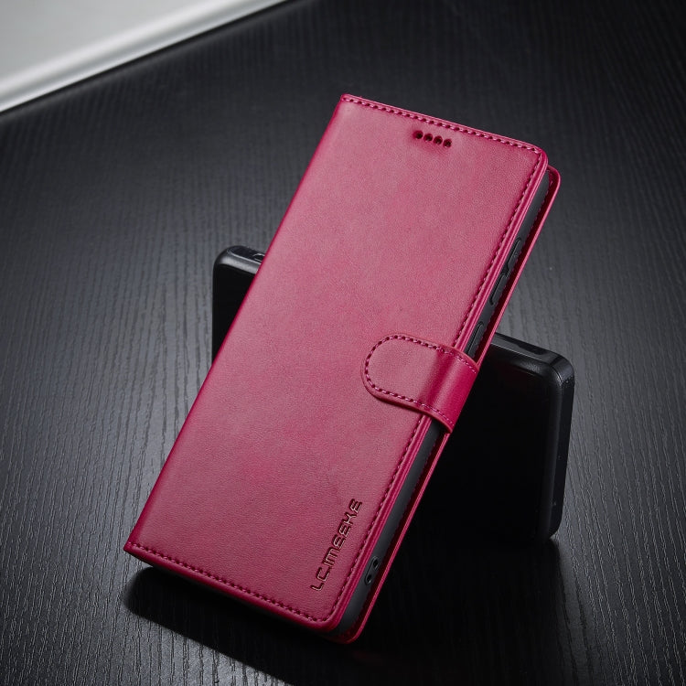 For Samsung Galaxy A05 LC.IMEEKE Calf Texture Leather Phone Case(Red) - Galaxy S23 FE 5G Cases by LC.IMEEKE | Online Shopping UK | buy2fix