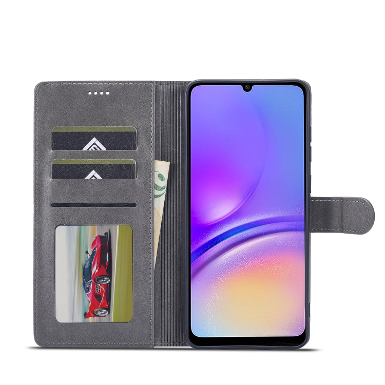 For Samsung Galaxy A05 LC.IMEEKE Calf Texture Leather Phone Case(Grey) - Galaxy S23 FE 5G Cases by LC.IMEEKE | Online Shopping UK | buy2fix