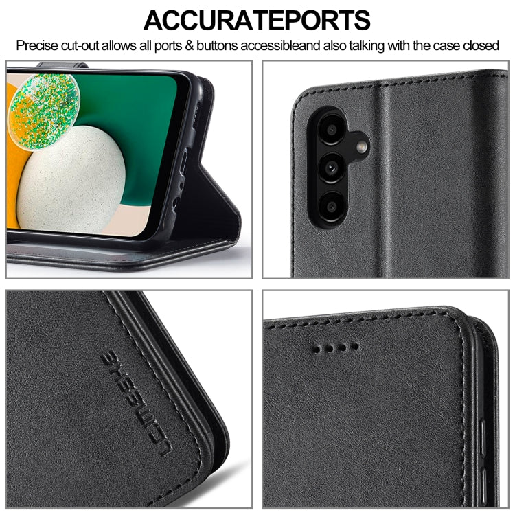 For Samsung Galaxy A15 5G LC.IMEEKE Calf Texture Leather Phone Case(Black) by LC.IMEEKE