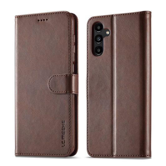 For Samsung Galaxy A15 5G LC.IMEEKE Calf Texture Leather Phone Case(Coffee) by LC.IMEEKE