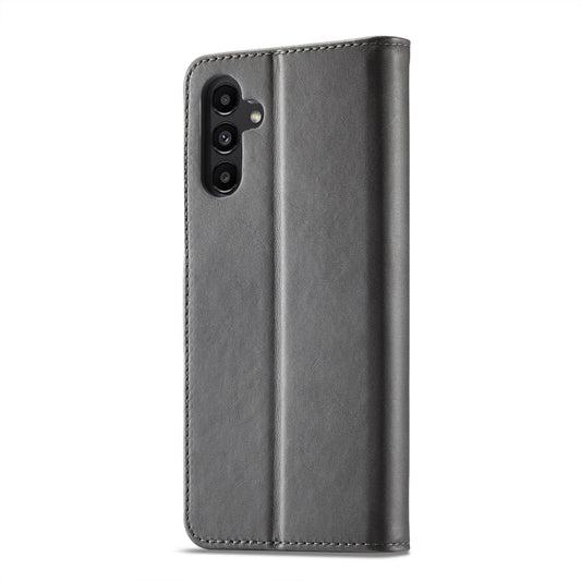 For Samsung Galaxy A55 5G LC.IMEEKE Calf Texture Leather Phone Case(Grey) by LC.IMEEKE