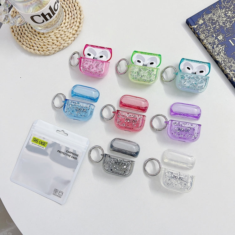 For AirPods 3 Silver Foil Epoxy Bluetooth Earphone Protective Case(Black) by buy2fix