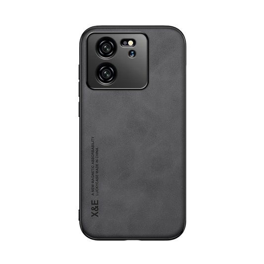 For Xiaomi Redmi K60 Ultra Skin Feel Magnetic Leather Back Phone Case(Dark Grey) by buy2fix