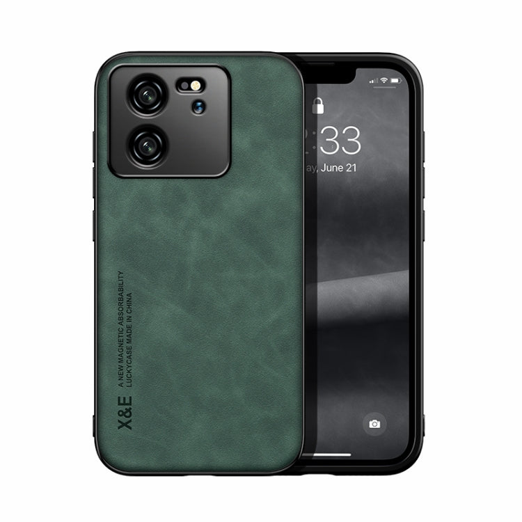 For Xiaomi Redmi K60 Ultra Skin Feel Magnetic Leather Back Phone Case(Green) - Xiaomi Cases by buy2fix | Online Shopping UK | buy2fix