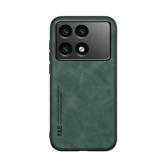 For Xiaomi Redmi K70E Skin Feel Magnetic Leather Back Phone Case(Green) by buy2fix
