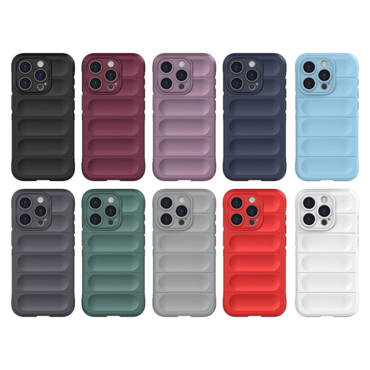 For iPhone 15 Pro Magic Shield TPU + Flannel Phone Case(Dark Grey) by buy2fix