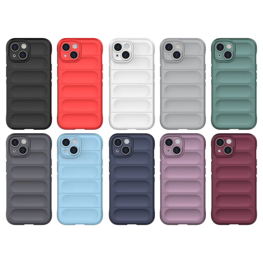 For iPhone 15 Magic Shield TPU + Flannel Phone Case(White) by buy2fix