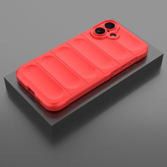 For iPhone 16 Plus Magic Shield TPU + Flannel Phone Case(Red) by buy2fix