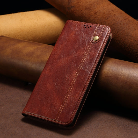 For OnePlus 13 Oil Wax Crazy Horse Texture Leather Phone Case(Brown) by buy2fix