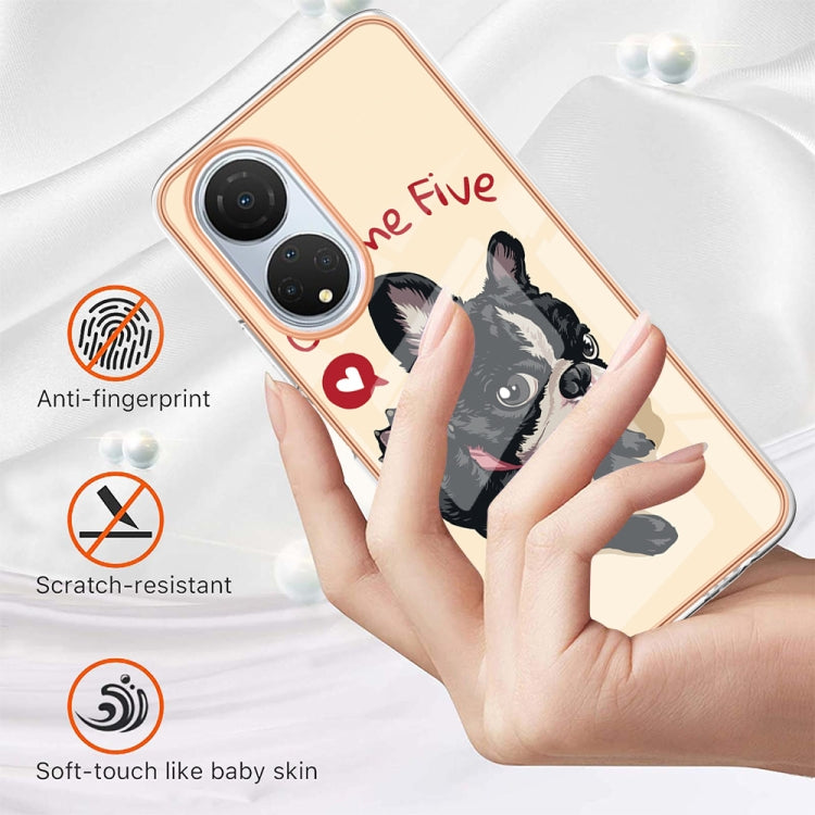 For Honor X7 Electroplating Marble Dual-side IMD Phone Case(Lucky Dog) - Honor Cases by buy2fix | Online Shopping UK | buy2fix