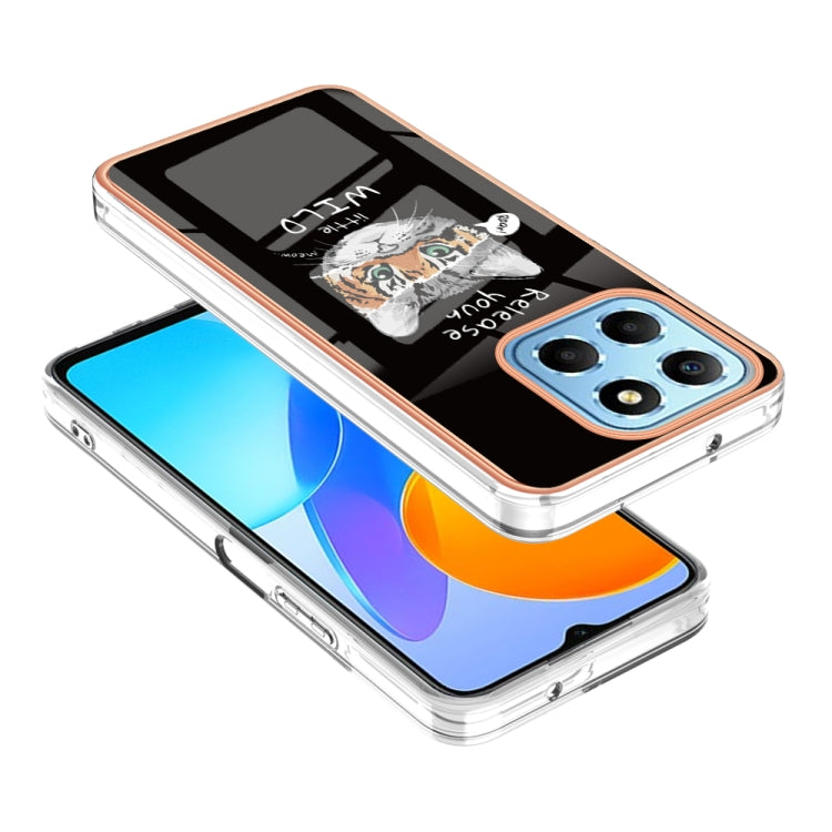 For Honor X8 5G / X6 4G Electroplating Marble Dual-side IMD Phone Case(Natural Growth) - Honor Cases by buy2fix | Online Shopping UK | buy2fix