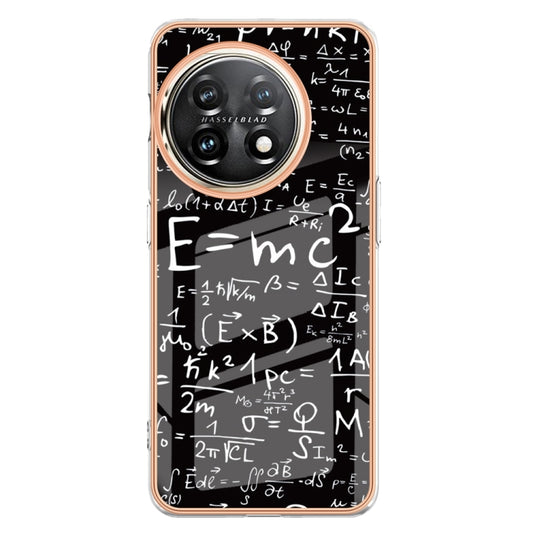 For OnePlus 11 Electroplating Marble Dual-side IMD Phone Case(Equation) by buy2fix