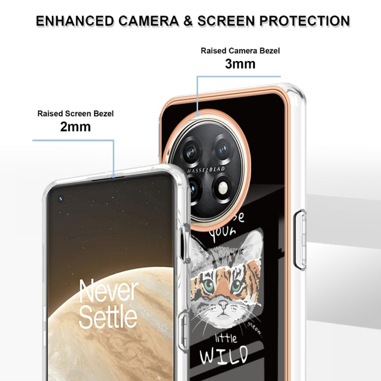 For OnePlus 11 Electroplating Marble Dual-side IMD Phone Case(Natural Growth) - OnePlus Cases by buy2fix | Online Shopping UK | buy2fix