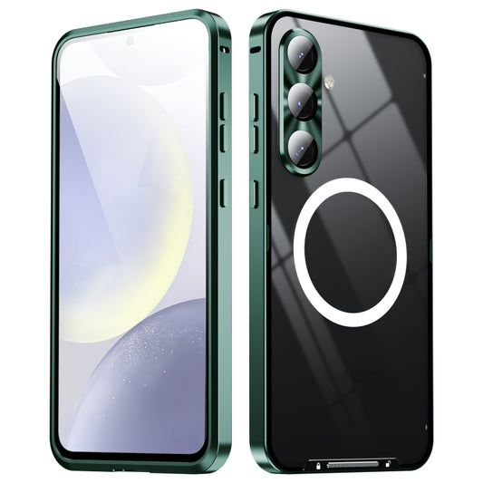 For Samsung Galaxy S24 FE 5G MagSafe Magnetic Frosted Metal Phone Case(Green) - Galaxy S24 FE 5G Cases by buy2fix | Online Shopping UK | buy2fix