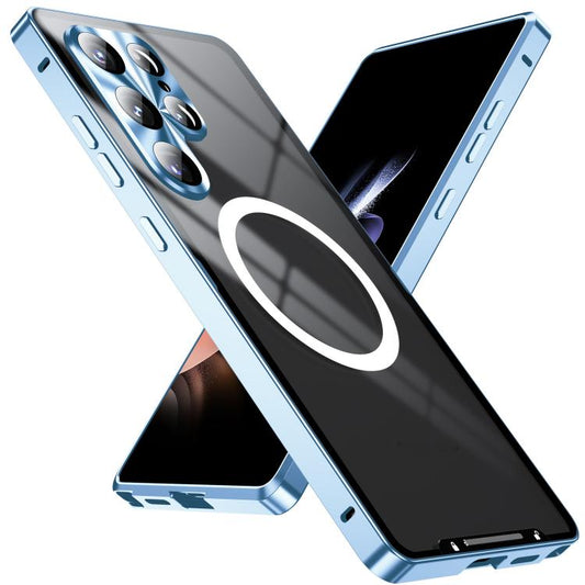 For Samsung Galaxy S25 Ultra 5G MagSafe Magnetic Frosted Metal Phone Case(Blue) - Galaxy S25 Ultra 5G Cases by buy2fix | Online Shopping UK | buy2fix