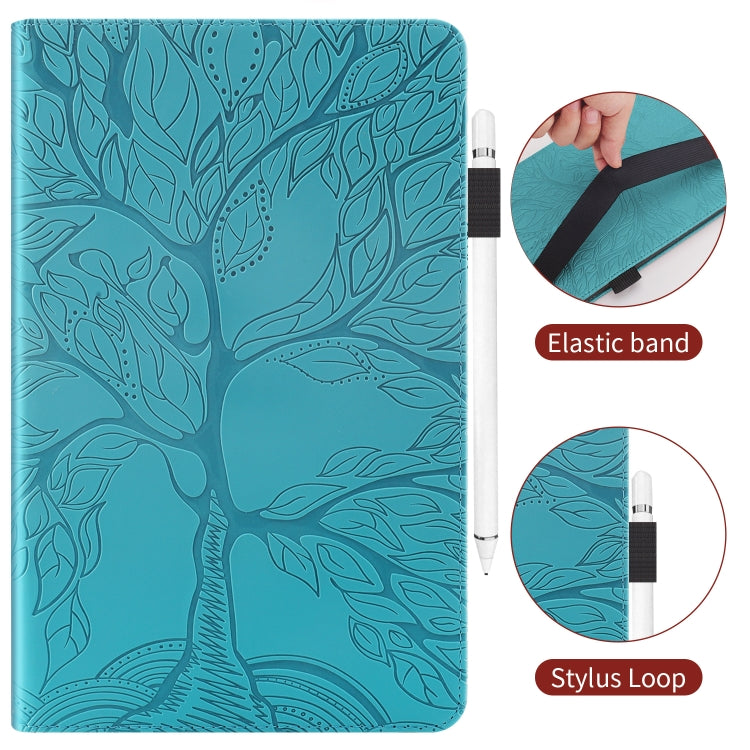 For Samsung Galaxy Tab S8 / S7 Life Tree Series Horizontal Flip Leather Tablet Case(Lake Blue) by buy2fix