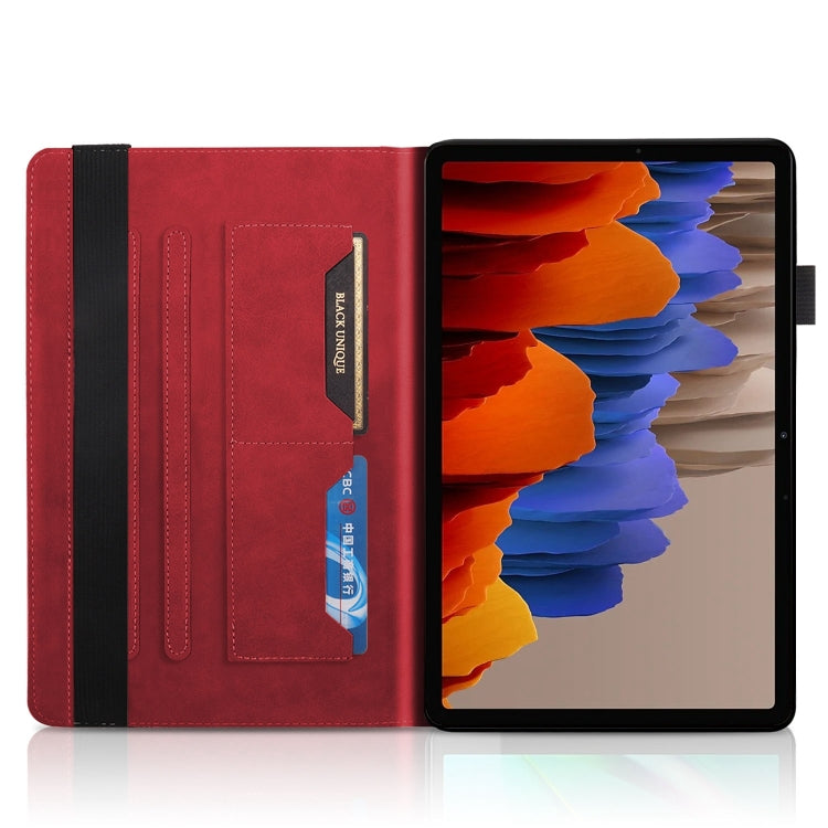 For Samsung Galaxy Tab S9+ / S9 FE+ Life Tree Series Horizontal Flip Leather Tablet Case(Red) - Galaxy Tab S9+ Cases by buy2fix | Online Shopping UK | buy2fix