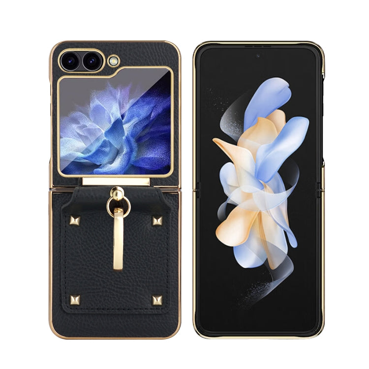 For Samsung Galaxy Z Flip6 Colorful PU Phone Case with Ring Holder(Orange) - Galaxy Z Flip6 5G Cases by buy2fix | Online Shopping UK | buy2fix