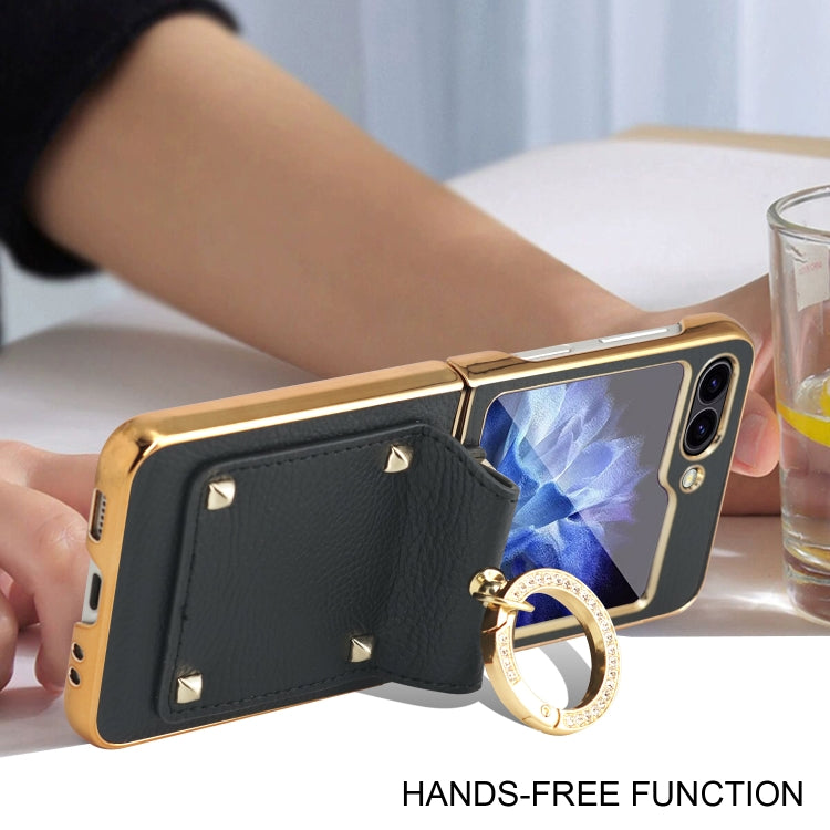 For Samsung Galaxy Z Flip6 Colorful PU Phone Case with Ring Holder(Orange) - Galaxy Z Flip6 5G Cases by buy2fix | Online Shopping UK | buy2fix