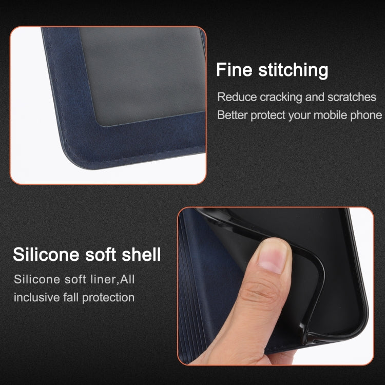 For iPhone 16 Pro Embossed Happy Cat Pattern Flip Leather Phone Case(Blue) by buy2fix