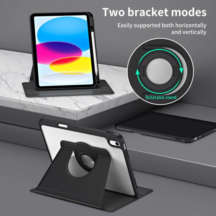 For iPad Air 13 2025 / 2024 Acrylic 360 Rotation Detachable Leather Tablet Case(Black) - iPad Air 13 2025 / 2024 Cases by buy2fix | Online Shopping UK | buy2fix