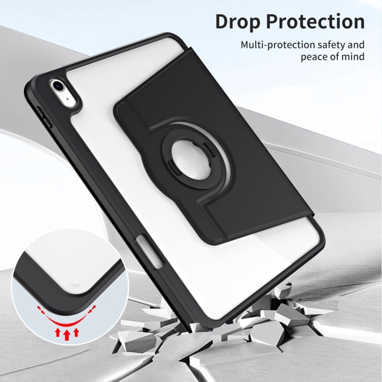 For iPad Air 11 2025 / 2024 Acrylic 360 Rotation Detachable Leather Tablet Case(Black) - iPad Air 11 2025 / 2024 Cases by buy2fix | Online Shopping UK | buy2fix