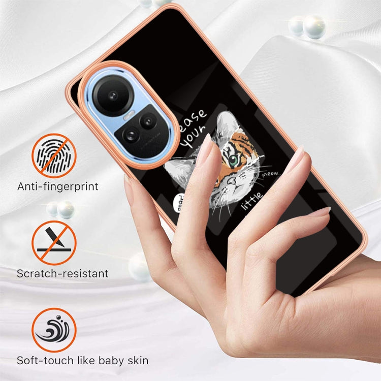 For OPPO Reno10 5G Global Electroplating Marble Dual-side IMD Phone Case(Natural Growth) by buy2fix