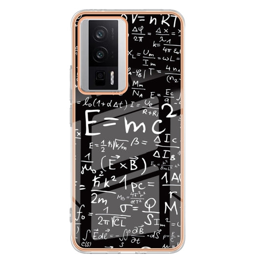 For Xiaomi Poco F5 Pro 5G / Redmi K60 Electroplating Marble Dual-side IMD Phone Case(Equation) by buy2fix