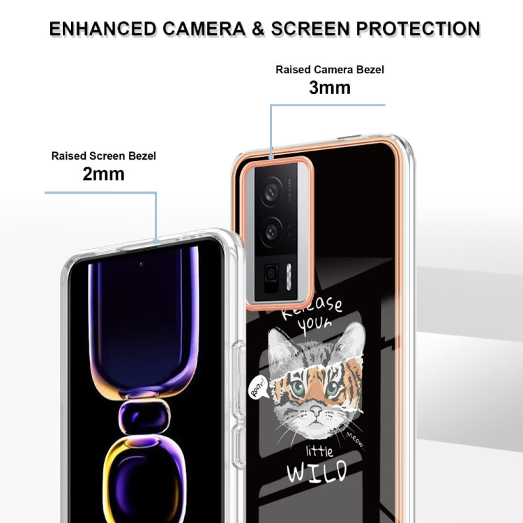 For Xiaomi Poco F5 Pro 5G / Redmi K60 Electroplating Marble Dual-side IMD Phone Case(Natural Growth) by buy2fix