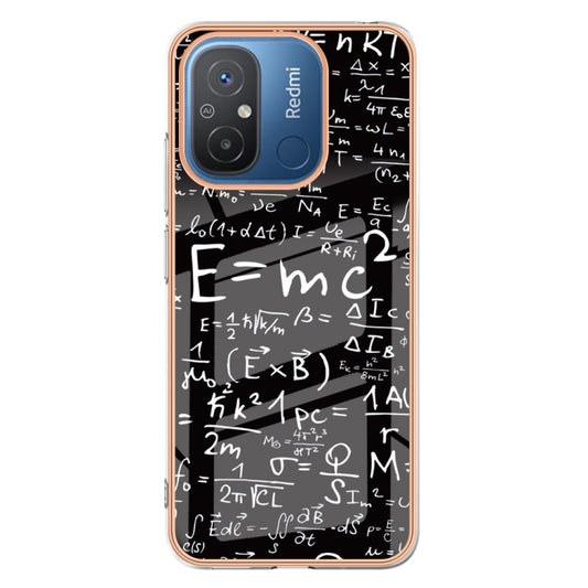 For Xiaomi Redmi 12C / 11A 4G Electroplating Marble Dual-side IMD Phone Case(Equation) by buy2fix