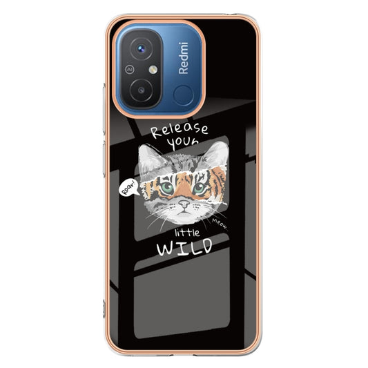 For Xiaomi Redmi 12C / 11A 4G Electroplating Marble Dual-side IMD Phone Case(Natural Growth) by buy2fix