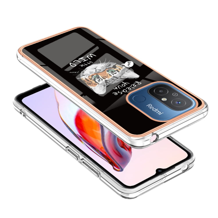 For Xiaomi Redmi 12C / 11A 4G Electroplating Marble Dual-side IMD Phone Case(Natural Growth) - Xiaomi Cases by buy2fix | Online Shopping UK | buy2fix