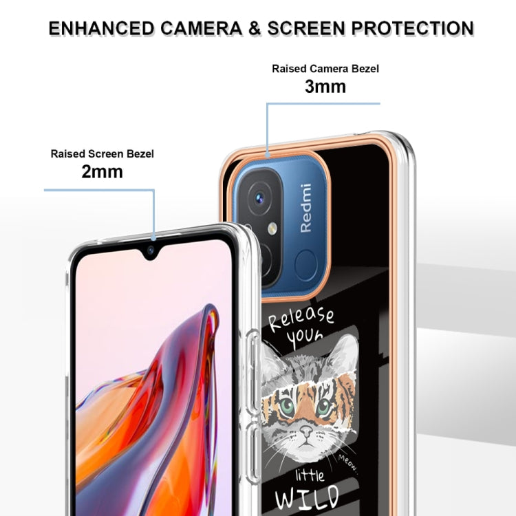 For Xiaomi Redmi 12C / 11A 4G Electroplating Marble Dual-side IMD Phone Case(Natural Growth) - Xiaomi Cases by buy2fix | Online Shopping UK | buy2fix